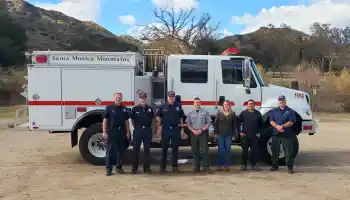 Matt with Santa Monica Mountains fire crew